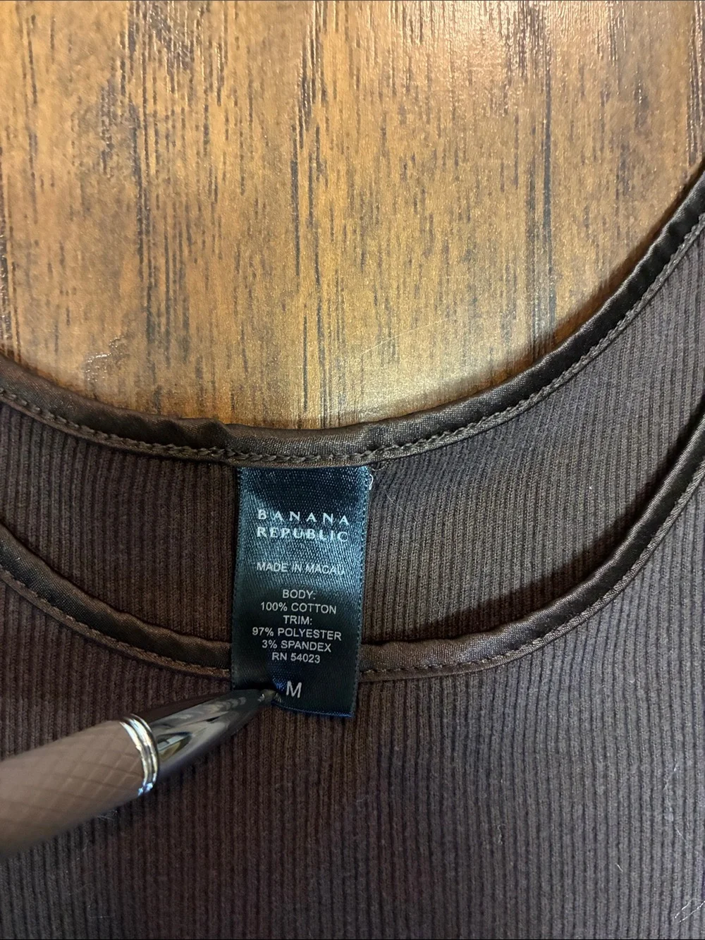Banana Republic Dark Brown Ribbed Tank Top - Picture 2 of 4